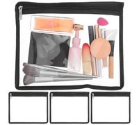 PRETYZOOM 4 Stück Transparentes PVC Reißverschluss Taschen Kosmetiktaschen Stifteorganizer Multifunktional für Handtasche Reise und Aufbewahrung