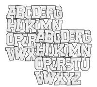PRETYZOOM 52 Stück Weiße Gestickte Buchstaben Aufnäher zum Aufbügeln aus Polyester Dekorative Reparaturflicken für Kleidung und Rucksäcke Stilvoller Look