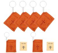 PRETYZOOM 6 Stück pack Miniatur Bibel Schlüsselanhänger Kleines Vintage Buch Hautfreundliches Material Vielseitiger Taschen und Rucksack Schlüsselring für Damen und Herren