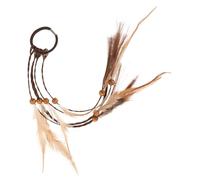 PRETYZOOM Boho Feder Haarband Geflochtenes Leichtes Haargummi aus Weichem Material für Damen Geeignet als Armband oder Halskette für Karneval und Festivals