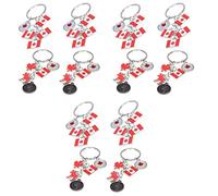 PRETYZOOM Canada Mitbringsel 12 Stück Dekorative Schlüsselanhänger Mit Kerying-logo Kanada-tag Ringe Kanada-souvenir-schlüsselanhänger Für Rucksäcke Nationalflaggen-schlüsselanhänger