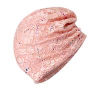 PRETYZOOM Chemo Hut Krebspatienten Schlafen Nachtmütze Hut Baumwolle Haar Turban Mütze Nacht Kopfbedeckung Haarausfall für Frauen (Rosa)