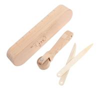 PRETYZOOM Ergonomisches Buchenholz Nähwerkzeug 4 Stück mit Nahtroller und Klapper zum Quilten und Pressen von Stoffen für Präzises Nähen und Bügeln