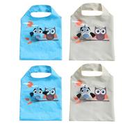 PRETYZOOM Faltbare Beutel Eule Einkaufstasche aus Polyester mit Großem Fassungsvermögen und Cartoon Design für Täglichen Einkauf und Reisen Zufällige Farbe