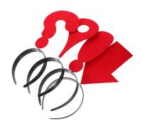 PRETYZOOM Festival Haarreif 4 Stück mit Fragezeichen und Pfeil für Mädchen Originelles Stirnband mit Stabilem Sitz für Paraden und Selbsthilfegruppen