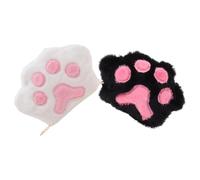 PRETYZOOM Flauschige Katzenpfoten Umhängetaschen Niedliche Kleine Crossbody Taschen 2 Stück aus Polyester mit Kettenriemen für Damen für Party und Alltag