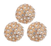 PRETYZOOM Nähknöpfe 3 Stück Strassbesetzt Runde Polsterknöpfe 23mm für Damen Mäntel und Bastelarbeiten Wiederverwendbar