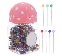 PRETYZOOM Quiltnadeln mit Perlkopf im Bunten Pilzfläschchen Ergonomische Stecknadeln zum Nähen Basteln Sticken und Quilten Praktisches Nähzubehör für Stoff und DIY projekte