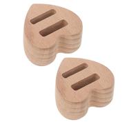 PRETYZOOM Ringständer aus Braunem Holz 2 Stück Leichter und Tragbarer Fingerringständer in Herzförmigem Design für Schmuckschrank und Ladentheke