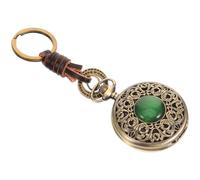 PRETYZOOM Taschenuhren für Herren Vintage mit braunem Lederband und Legierung Gehäuse, kleine Digitaluhr für Senioren als Geschenk und Dekoration