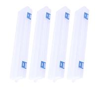 PRETYZOOM Transparenter Pinseletui 4 Stück mit Deckel Organizer für Zeichenstifte und Kalligrafiestifte Tragbarer Kunststoff Aufbewahrungsbox für Schule Zuhause und Büro