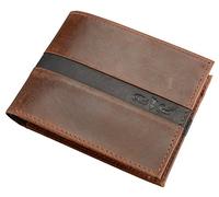 Pride and Soul 42160 Geldbörse im Querformat, Portemonaie aus echtem Leder, Geldbeutel braun, Brieftasche ca. 12,5 x 9,5 cm