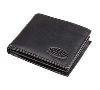 Pride and Soul Herren Geldbörse Viva, Herren Portemonnaie Leder Geldbörse Schwarz (Schwarz)