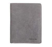 Pride and Soul 47253 Leder Geldbörse Hochformat, Börse 12 x 9,5 x 2,5 cm | Portemonnaie mit 2 Scheinfächer, Münzfach & 7 Kartenfächer für EC / Kreditkarten, Geldbeutel mit RFID, Brieftasche Leder grau