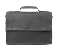 Pride and Soul 47261 - Laptoptasche Percent, Notebooktasche für 15" Laptops, Umhängetasche aus Echt Leder, Tasche für Büro und Freizeit, Schultertasche ca. 28 x 39 x 12 cm, Grau