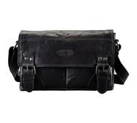 Pride and Soul 47501 Umhängetasche Queen's Sensation, Damen-Handtasche mit verstellbarem Schultertrageriemen, Tasche aus echtem Leder, Alltagstasche mit Handyfach, schwarz, ca. 20 x 30 x 7 cm