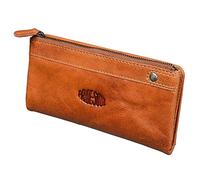 Pride and Soul 47603 Damengeldbörse Lullabuy, Portemonnaie für Damen, Geldbeutel aus hochwertigem Leder, Münzfach mit Reißverschluss, Lederetui, Geldbörse, Farbe Cognac, ca. 10 x 18,5 x 2 cm