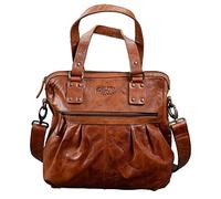 Pride and Soul Schultertasche Leder 34 cm braun