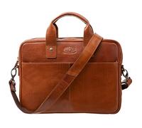 Pride and Soul 47608 - Laptoptasche Surprise, Notebooktasche für 12" Laptops, Umhängetasche aus Echt Leder, Tasche für Büro und Freizeit, Schultertasche ca. 30 x 38 x 6,5 cm, Cognac