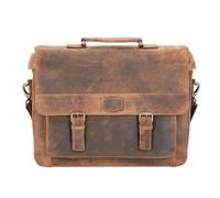 Pride and Soul 47139 Business Umhängetasche CLOUD aus echtem Leder, braun, ca. 28,5 x 37,5 x 13 cm