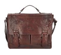 Pride and Soul Baggie Aktentasche Leder 35 cm Laptopfach braun