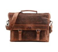 Pride and Soul 47139 Business Umhängetasche CLOUD aus echtem Leder, braun, ca. 28,5 x 37,5 x 13 cm