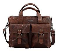 PRIDE AND SOUL Laptoptasche REAL ME 15 " Leder Schwarz 40 x 15 x 28 cm