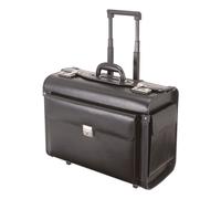 Pride and Soul Pilotenkoffer Trolley »Silvana« aus Leder schwarz, 49x40x25 cm