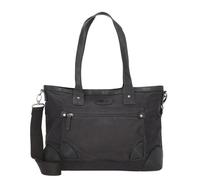 Pride and Soul 47306 Damentasche Heaven, Damen Henkelhandtasche aus Canvas Lederimitat, Handtasche verstellbarem Schultergurt, Umhängetasche, Alltagstasche für Frauen, schwarz, ca. 27 x 40 x 16 cm