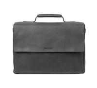 Pride and Soul Laptoptasche Percent 47261 – Echtleder-Schultertasche, 15" Laptop, Grau, 39x28x12 cm