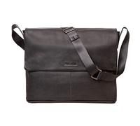 Pride and Soul Urban Messenger Aktentasche Leder 38 cm Laptopfach schwarz (47532) schwarz
