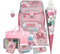 Pridera Minnie Mouse - Scooli Undercover EasyFit Schulranzen-Set 9tlg. Brotdose und Trinkflasche, mit passender Spporttasche und Schultüte