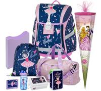Pridera OxyBag Premium Light - Ballerina - Tänzerin - Schulranzen-Set 9tlg. mit Sporttasche Schultüte Brotdose Trinkflasche Brustbeutel Heftbox