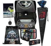 Pridera Scooli Schulranzen 1.Klasse Jungen EasyStart Schulranzen-Set geeignet für Star Wars-Fans (7tlg. mit passender Schultüte S, Heftmappe)