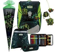 Pridera Scout Schulranzen Jungen 1.Klasse in verschiedenen Modellen (Alpha 5tlg. Set mit Schultüte N, Cubes)