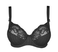 PrimaDonna Bügel-BH »Madison Bügel BH« Extra tiefe Cups, Mit elastischer Spitze, Breite Träger mit Verzierung, Schwarz SIZE,80G