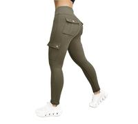 Prime-Day-2025-Angebote Sportleggins Damen Lang Cargohose Blickdichte Sport Leggings High Waist Push Up Boom Booty Seamless Yoga Hosen Lange Sporthose Tights Blickdicht mit Tasche für Sport,Gym Hosen