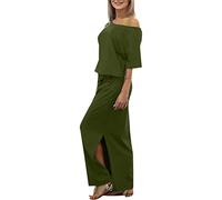 Prime Deals of The Day Today Only Jeansrock Damen Kleider Langarm Damen-Karneval Tunika Schwarz Strand Kleider Sommer Kleid Rote Kleider