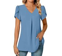 Prime Deals of The Day Today Only Longshirt Ärmelloses Shirt Damen Damen Pailletten Oberteil Sexy V-Ausschnitt Ärmellose Ve Damen-T-Shirt Schwarzes T-Shirt Damen 2024