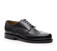 Prime Shoes Budapester Herren Glattleder schwarz, 46.5 (11.5)