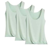 Primeday Sommer Sale 3er Pack Tank Top Damen Unterhemd Stretch Basic Tops Unterwäsche Hemden Enges Top Leicht Tanktop Sport Unterhemden Mädchen Deals Of The Day Women