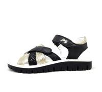 Primigi Axel Damen-Sandalen, Schwarz-Platin, 34 EU, Platinschwarz, 34 EU