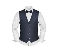 Prince Bowtie Regular Fit Set Weste, Fliege, Einstecktuch marine, Einfarbig
