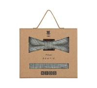 Prince Bowtie Set Fliege, Einstecktuch grün, Einfarbig
