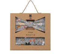 Prince Bowtie - Set Fliege+Tuch flower m-grau - Gr. - OS