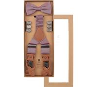 Prince Bowtie Set Hosenträger, Fliege bordeaux, Einfarbig