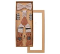prince bowtie - Set Hosenträger+Fliege Uni beige - Gr. - OS
