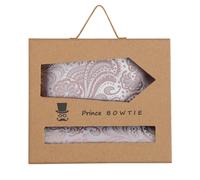 Prince Bowtie Set Krawatte, Einstecktuch pink, Paisley