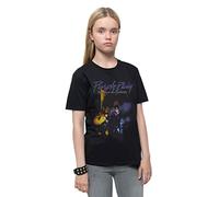 Prince Kids T Shirt Purple Rain Logo Nue offiziell Schwarz Ages 1-12 Yrs