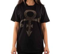 Prince T Shirt Diamante Gold Symbol Logo Nue offiziell Unisex Schwarz XL